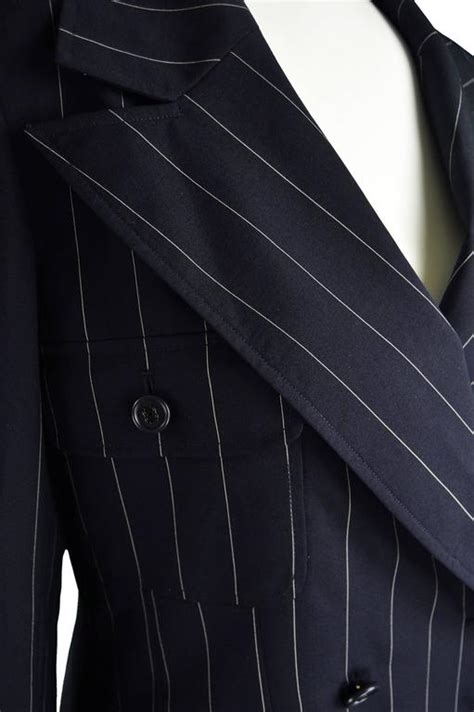 coco chanel pinstripe menswear inspired suit